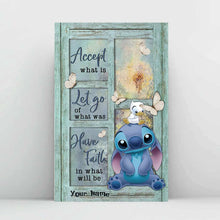 Load image into Gallery viewer, Personalized Canvas Print with Stitch Design for Home | Custom Name Gift