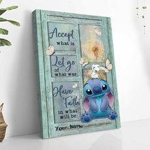 Load image into Gallery viewer, Personalized Canvas Print with Stitch Design for Home | Custom Name Gift