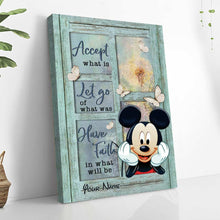 Load image into Gallery viewer, Personalized Canvas Wall Art with Mickey Mouse Custom Name Gift