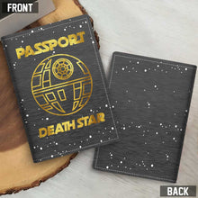 Load image into Gallery viewer, Personalized Death Star Passport Holder Custom Travel Gift