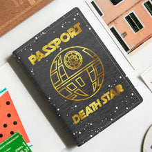 Load image into Gallery viewer, Personalized Death Star Passport Holder Custom Travel Gift