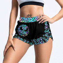 Load image into Gallery viewer, Personalized Leopard Print Cross Tank Top & Shorts Set for Summer