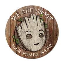 Load image into Gallery viewer, Personalized Round Wood Sign Custom Family Name Gift