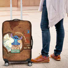 Load image into Gallery viewer, Personalized Ohana Luggage Cover with Adventure Design for Travelers