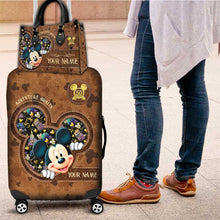 Load image into Gallery viewer, Personalized Adventure Awaits Leather Handbag & Luggage Cover - Custom Name Gift for Women
