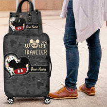 Load image into Gallery viewer, Personalized Leather Handbag & Luggage Cover Set for Travelers
