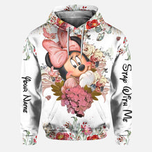 Load image into Gallery viewer, Personalized Floral Mouse Hoodie and Leggings Set for Girls | Custom Name Gift
