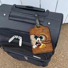 Load image into Gallery viewer, Personalized Leather Luggage Tag Custom Name Travel Gift