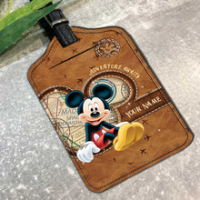 Load image into Gallery viewer, Personalized Leather Luggage Tag Custom Name Travel Gift