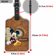 Load image into Gallery viewer, Personalized Leather Luggage Tag Custom Name Travel Gift