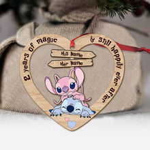 Load image into Gallery viewer, Personalized Christmas Ohana Ornament Custom Name Gift for Couple