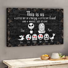 Load image into Gallery viewer, Personalized Nightmare Canvas Art Family Portrait Gift