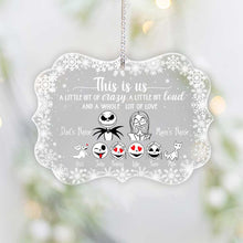 Load image into Gallery viewer, Personalized Transparent Acrylic Ornament Custom Family Name Christmas Gift