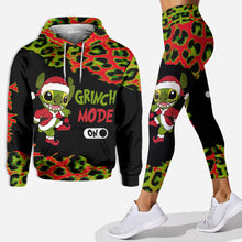 Load image into Gallery viewer, Personalized Grinch Mode Christmas Hoodie & Leggings Set
