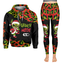 Load image into Gallery viewer, Personalized Grinch Mode Christmas Hoodie & Leggings Set