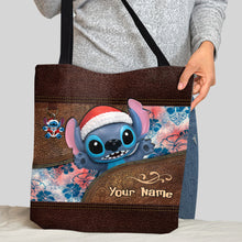 Load image into Gallery viewer, Personalized Ohana Tote Bag with Custom Name for Christmas