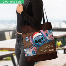 Load image into Gallery viewer, Personalized Ohana Tote Bag with Custom Name for Christmas