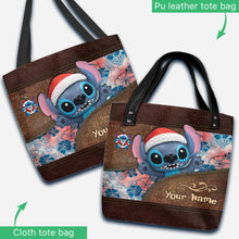 Load image into Gallery viewer, Personalized Ohana Tote Bag with Custom Name for Christmas