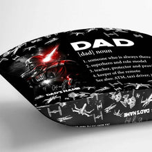 Load image into Gallery viewer, Personalized Darth Vader Throw Pillow Gift for Dad