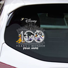 Load image into Gallery viewer, Personalized Disney 100 Years of Wonder Decal for Cars & Laptops