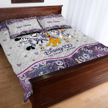 Load image into Gallery viewer, Personalized Disney 100 Years Quilt Set with Custom Names for Kids