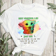 Load image into Gallery viewer, Personalized Best Grandma T-shirt & Hoodie with Custom Names Gift