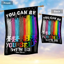 Load image into Gallery viewer, Personalized LGBT Support House Flag - Unique Gift for Garden or Decor