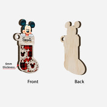 Load image into Gallery viewer, Personalized Christmas Mouse Ears Layered Wood Ornament for Kids