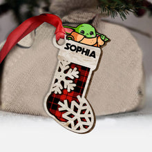 Load image into Gallery viewer, Personalized Child Stocking Christmas Ornament Custom Name Gift