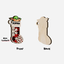 Load image into Gallery viewer, Personalized Child Stocking Christmas Ornament Custom Name Gift