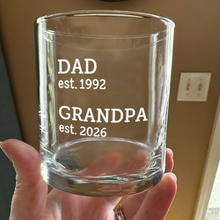 Load image into Gallery viewer, Personalized Whiskey Glass Custom Dad Gift for Father's Day