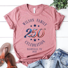 Load image into Gallery viewer, Personalized 250th Celebration T-Shirt Custom Family Gift