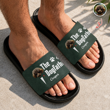 Load image into Gallery viewer, Personalized Dog Dad Slide Sandals Custom Photo Gift Idea
