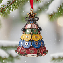 Load image into Gallery viewer, Personalized Weightlifting Christmas Ornament Gym Gift for Fitness Enthusiast