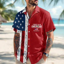 Load image into Gallery viewer, Personalized USA Flag Hawaiian Shirt Custom Name Gift for 4th of July