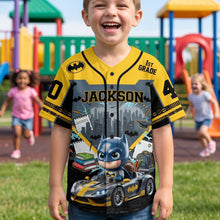 Load image into Gallery viewer, Personalized Batman Kids Baseball Jersey Custom Name Back to School Gift