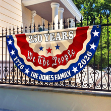 Load image into Gallery viewer, Personalized 250th Independence Day Family Flag Custom Name Gift