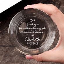 Load image into Gallery viewer, Personalized Father of the Bride Whiskey Glass Custom Gift for Wedding Day