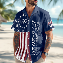 Load image into Gallery viewer, Personalized Hawaiian Shirt Custom Print Gift for 4th of July