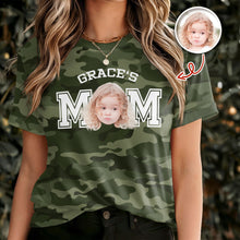 Load image into Gallery viewer, Personalized Camo Photo T-Shirt Custom Gift for Dad