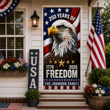 Load image into Gallery viewer, Personalized 250 Years Freedom Eagle Door Cover Gift