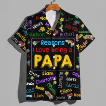 Load image into Gallery viewer, Personalized Hawaiian Shirt Custom Kids Names Gift for Dad