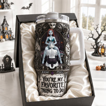 Load image into Gallery viewer, Personalized Tumbler with Handle Unique Halloween Gift for Couples