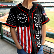 Load image into Gallery viewer, Personalized We The People Baseball Jersey Custom Name 4th of July Gift