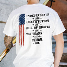Load image into Gallery viewer, Personalized 250 Years of America Shirt Custom Name Gift for Dad