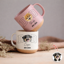 Load image into Gallery viewer, Personalized Pottery Mug Custom Photo Gift for Dog Dad