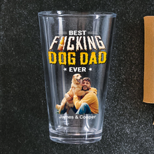 Load image into Gallery viewer, Personalized Photo Beer Glass Best Dog Dad Gift for Father's Day