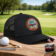 Load image into Gallery viewer, Personalized Car Photo Leather Patch Hat Custom Dad Gift