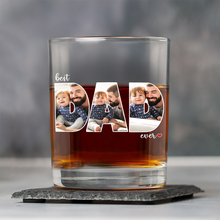 Load image into Gallery viewer, Personalized Whiskey Glass Custom Photo Gift for Dad