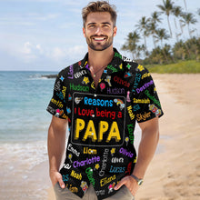 Load image into Gallery viewer, Personalized Hawaiian Shirt Custom Kids Names Gift for Dad